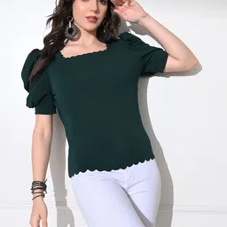 IUGA Puff Sleeve Top image 3