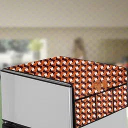 The Furnishing Tree Orange Plastic Refrigerator Cover-picture-41