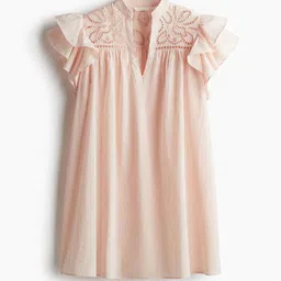 H&M Flutter-Sleeve Dress with Broderie Anglaise-picture-12