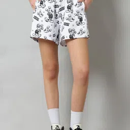 Free Authority Women Mickey & Friends Printed Shorts-picture-29