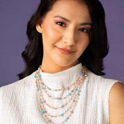 Priyaasi Women Gold-Plated Beaded Layered Necklace-picture-42