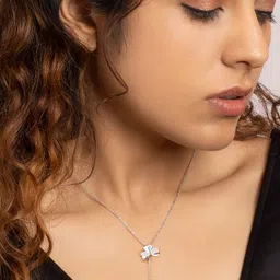 GIVA 925 Sterling Silver Rhodium-Plated Necklace image 4