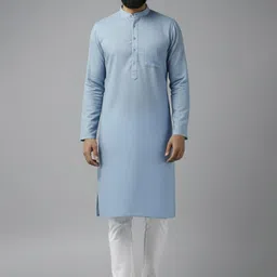 APEKTRA Men Solid Festive Cotton Straight Kurta-picture-20