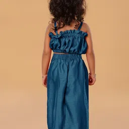 The Mini Trunk Girls Shoulder Straps Top With Palazzo image 3