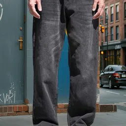 AFLASH Men Mid-Rise Light Fade Baggy StretchableRegular Jeans-picture-47