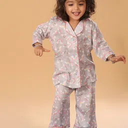 The Mini Trunk Kids Graphic Printed Night suit-picture-57