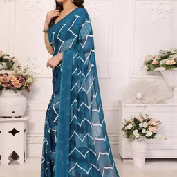 LeeliPeeri Designer Poly Georgette Saree image 5