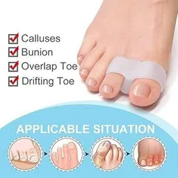 jeerzone Silicone 2 Hole Toe Separator for women bunion foot toe straightener (1Pair) image 4