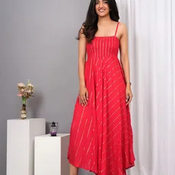 VYMO Women Print A-Line Maxi Dress-image-79