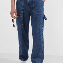 The Indian Garage Co Men Relaxed Fit Mid-Rise Light Fade Jeans-picture-13