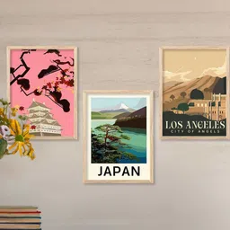 walllane Travel Wall Art With Frame Home Decor Wall Painting For Living Room Office Bedroom-picture-25