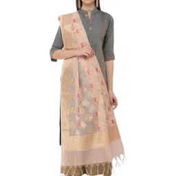 A R SILK DUPATTA HUB Ethnic Motifs Woven Design Dupatta image 4