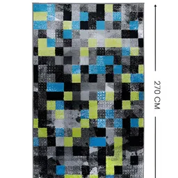 Sapana Carpet-Mats Black Geometric Polypropylene Carpet image 4