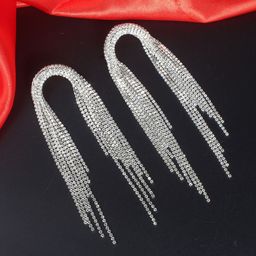 KPOP Silver-Plated Contemporary Drop Earrings-picture-45