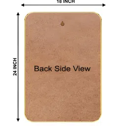 SAF Beige & Brown Abstract Printed Wood Wall Art image 2