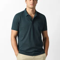 Van Heusen Sport Men Solid Polo Collar Pure Cotton T-shirt-picture-16