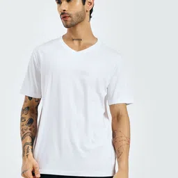 KOR Cotton V-Neck Short Sleeve Lounge Tshirts-picture-30