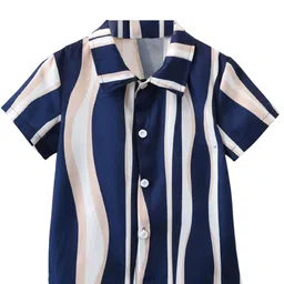 BAESD Boys Standard Opaque Striped Party Shirt image 2