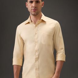 Kenneth Cole Men Solid Spread Collar Pure Cotton Casual Shirt-picture-21