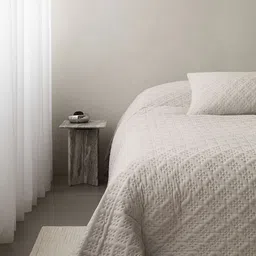 H&M Beige Quilted Bedspread-picture-40