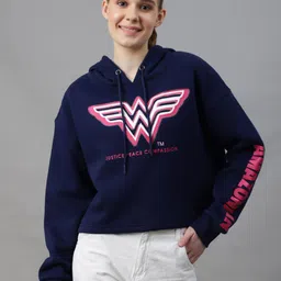 Free Authority Women Printed Oversized Hooded Sweatshirt-picture-15