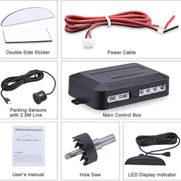 peeps store Car Premium 4 Black Reverse Parking Sensor-AP25N808 Car Premium 4 Black Reverse Parking Sensor-AP25N808 Parking Sensor image 2