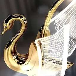 SHRI MAHAL ANTIQUES Gold-Toned Metal Traditional Wall Lamp With Bulb Pack of 1 image 1