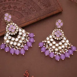 DIVASTRI Women Classic Kundan Earrings-picture-18