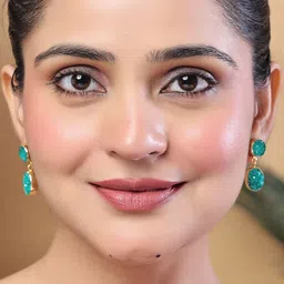 jooltara Gold-Plated Geometric Drop Earrings-picture-21