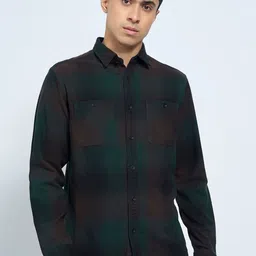 SF JEANS by Pantaloons Men Checked Casual Shirt-image-10