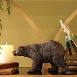 Pure Home and Living Brown Polyresin Walking Bear Figurine Showpiece-picture-13