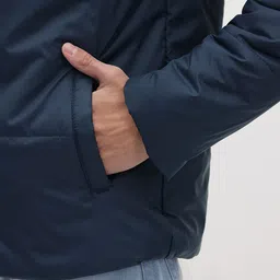 The Roadster Life Co. Abstract Printed Reversible Hooded Padded Jacket image 4