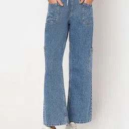 Vero Moda Women Cotton Wide Leg High-Rise Jeans-picture-22