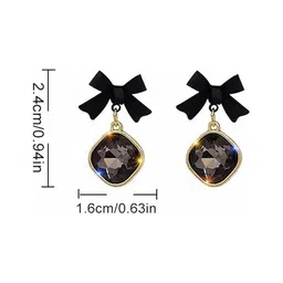 PolluxCraft Korean Gold Plated Bow Shaped Drop Earrings image 3
