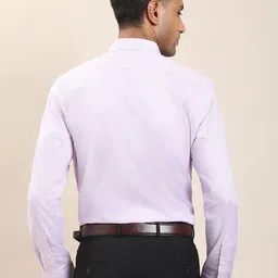 Turtle Micro Checked Spread Collar Standard Giza Cotton Slim Fit Formal Shirt image 4