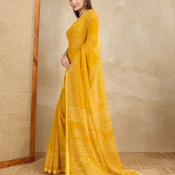 Mitera Pure Chiffon Bandhani Saree image 3