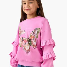 Juniors by Babyshop Girls Printed Pullover Sweatshirt-image-23