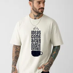 Be Crazy Men Graphic Printed Round Neck Cotton Oversized T-shirt-picture-45