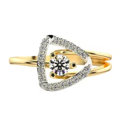 VALANOVA Sterling Silver Yellow Gold Plated 0.21Ct Lab Grown Diamond Ring-picture-39