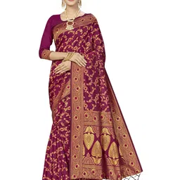 Maroosh Ethnic Motifs Zari Work Banarasi Saree-picture-36