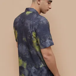 Forca by Lifestyle Men Abstract Printed Cuban Collar Casual Shirt image 2