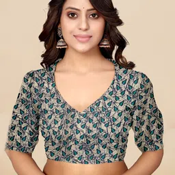 KALINI Striped Poly Chiffon Saree image 5