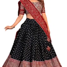 mitrabiz Floral Print Semi Stitched Lehenga Choli image 4