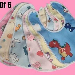 divyamart 6 Pcs Waterproof, Super Soft Cotton Daily Use, Stylish And Fast Dry Baby Bibs-picture-18