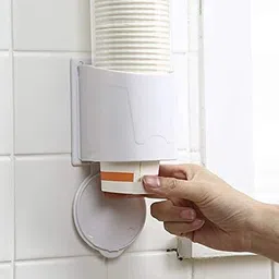 rexmon Paper Cup Dispenser Holder Wall Mounted Plastic Drinking Water Plastic Glass Holder image 5