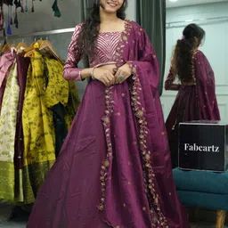 payu Self Design Semi Stitched Lehenga Choli-picture-38