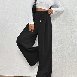 stockton Women Solid Black Track Pants image 5