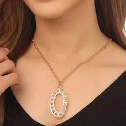 NVR Gold-Plated Oxidised Bohemian Necklace-image-19