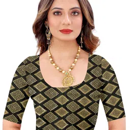 Aardiva Ethnic Woven Design Zari Pure Chiffon Saree image 5