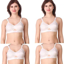 piylu Pack of 4 Women Full Coverage Non Padded Bra-picture-19